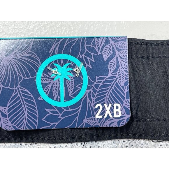 Trinity Coast Mens Size 2XB Swim Trunks Black 9" Inseam Elastic Waist Side Pocke - Picture 11 of 12